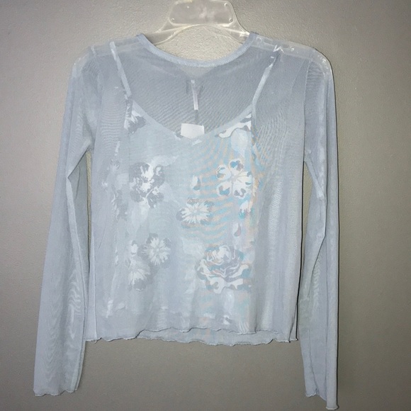 💙Blue Mesh Top💙 - Picture 1 of 4